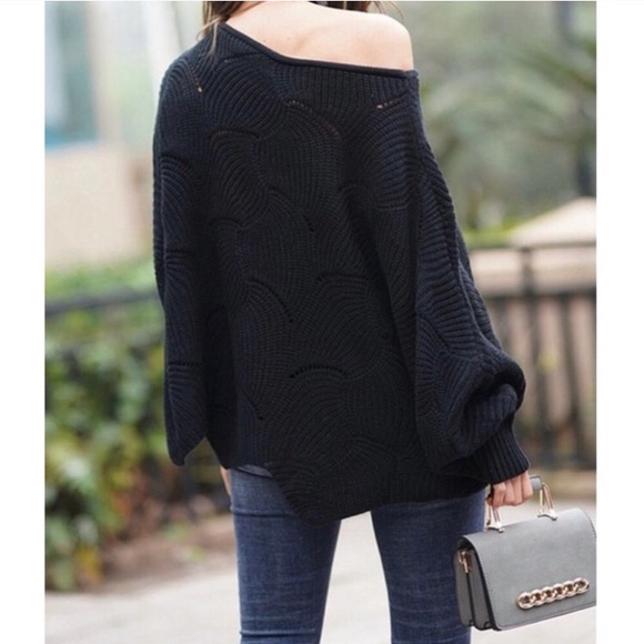 Black ribbed detail sweater - Picture 5 of 5